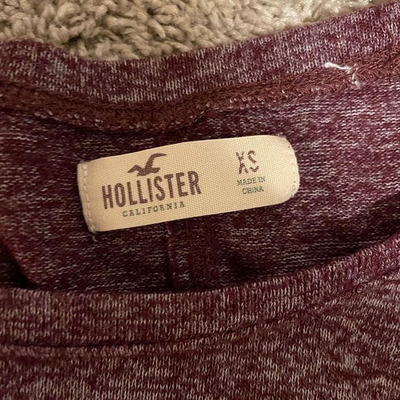 Hollister Long Sleeve Maroon Shirt - Picture 3 of 3